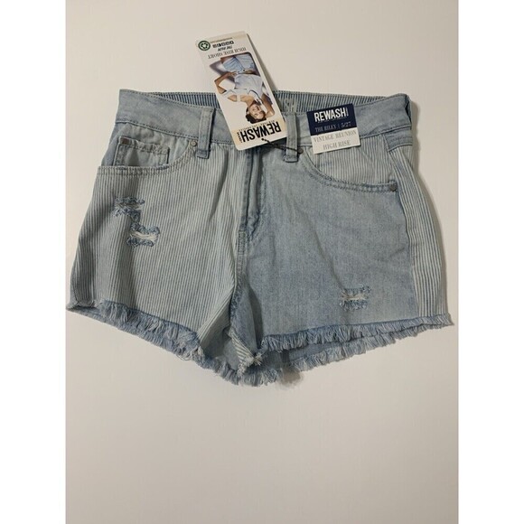 NWT Rewash The Riley Vintage High Rise Patchwork Denim Shorts Size 5/27 (V20) - Picture 2 of 7